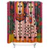 Vibrant Dogs Shower Curtain Set: Decorative Home Textile With Floral Patterns For Bathroom Multicolor Puppies Printed Shower Pan
