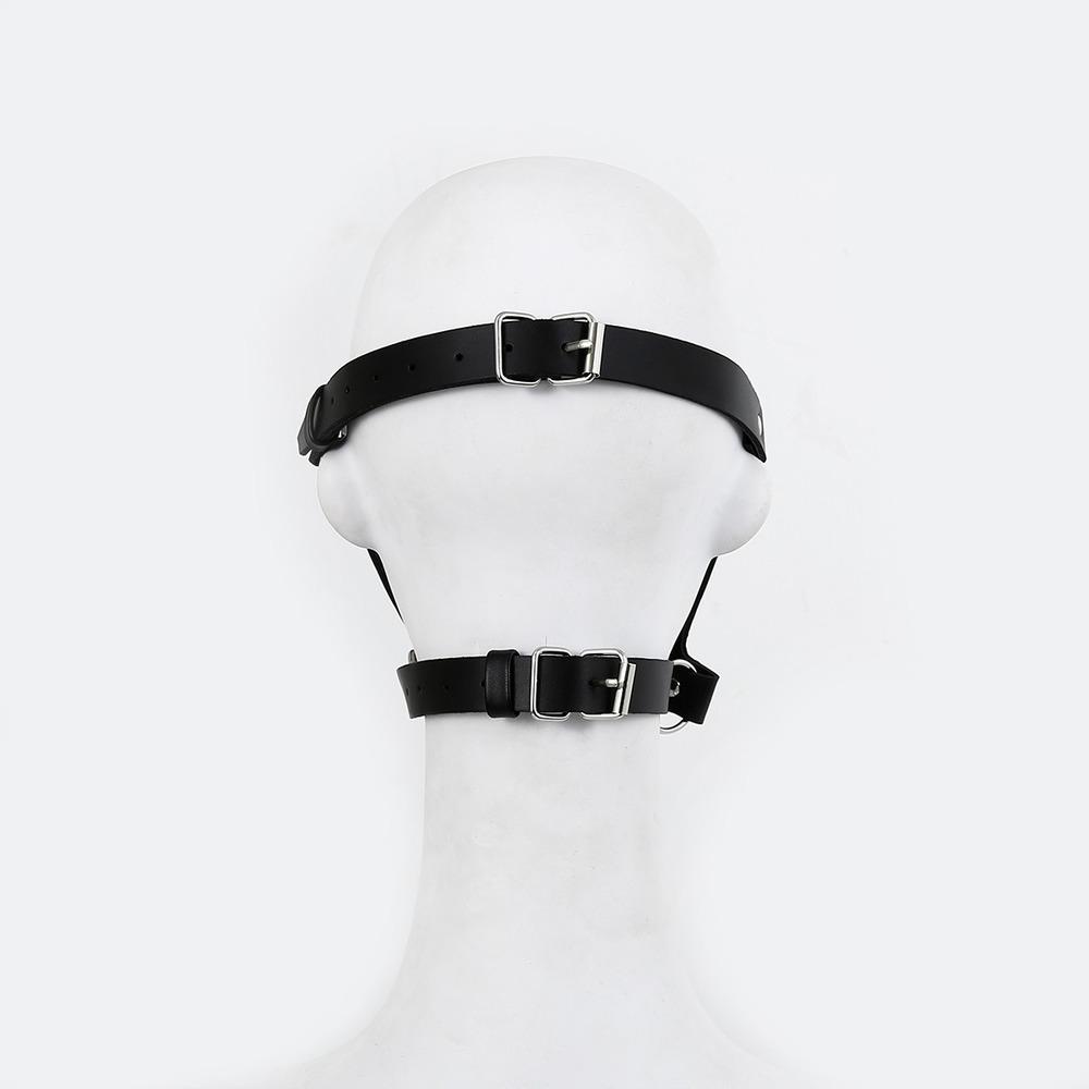 Leather Half Face Muzzle Mask Mouth Restraint BDSM Bondage Dog Slave Role Play Adult Products Sex Toys for Couples Gay Fetish