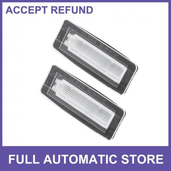 White LED License Plate Light 1 Pair  for Smart Fortwo W451 2007-2015