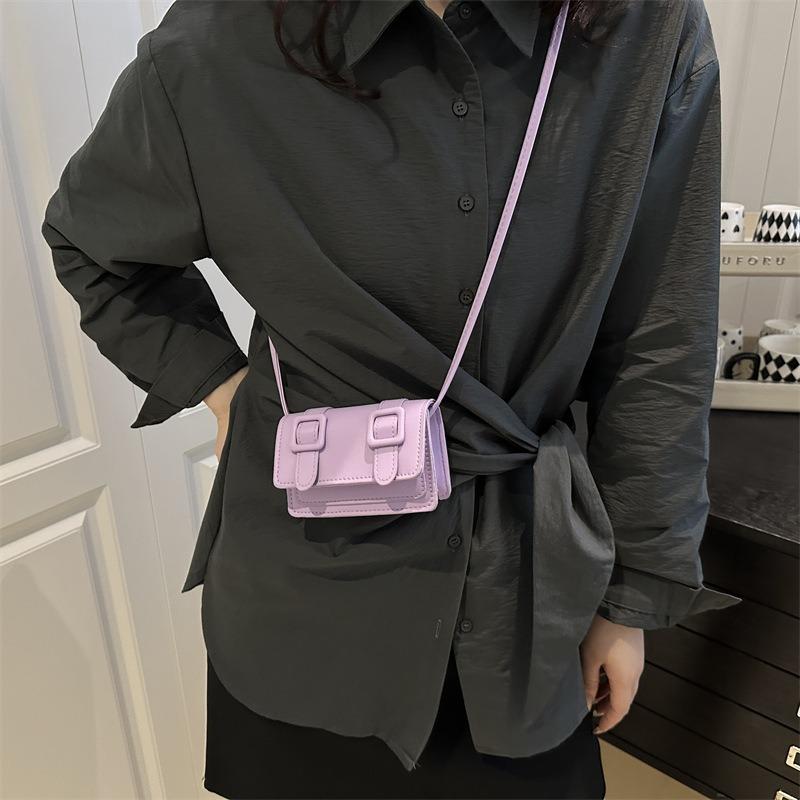 New exquisite mini women's small square bag summer popular versatile small solid color shoulder messenger bag women's bag