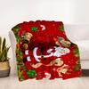 Christmas Santa Claus Gift Card Holder WalletBlanket Flannel Throw Blanket for Sofa, Bed, Travel, Camping, Office, Couch, Chair, And Bed Gif