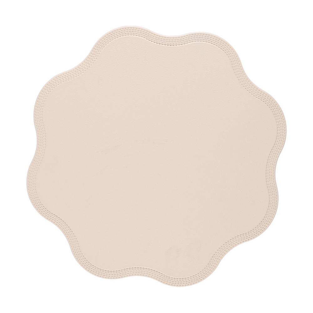 

Салфетка под столовые приборы в форме цветка, однотонная, нескользящая, кухонная бежевый