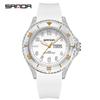 Sanda Student Sports Watch: Waterproof Quartz with Double Calendar, Transparent Case - Fashionable and Personalized for Kids.