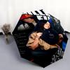 1 PC Automatic Folding Umbrella - Billie Eilish Custom Name Pattern, Portable & Foldable Design with 8 Ribs, Christmas Birthday Gifts