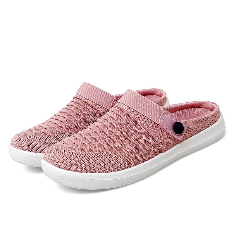 Women Slippers Casual Men Color Sandals Backless Summer Slip On Clogs Black Lightweight Couple Beach Shoes Large Size