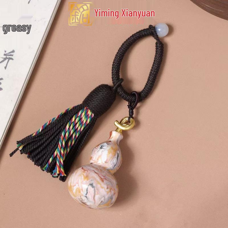 Yiming Xianyuan Lacquer Gourd Keychain & Car Hanging Accessory