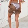 BITCED Beachwear Crochet Skirt Sexy Bikini Skirt Shell-Embellished Skirt Sheer Skirt