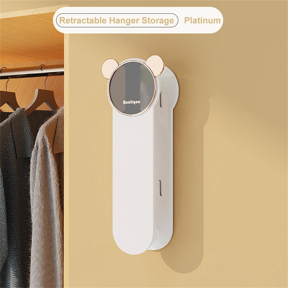 Многофункциональная вешалка для одежды, выдвижная настенная вешалка для дома, стойка для хранения одежды без перфорации белый