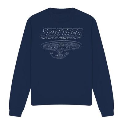 STAR TREK Unisex Adult The Next Generation Enterprise Sweatshirt