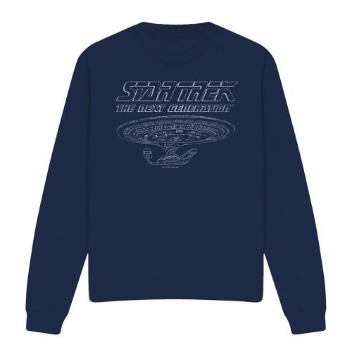 STAR TREK Unisex Adult The Next Generation Enterprise Sweatshirt