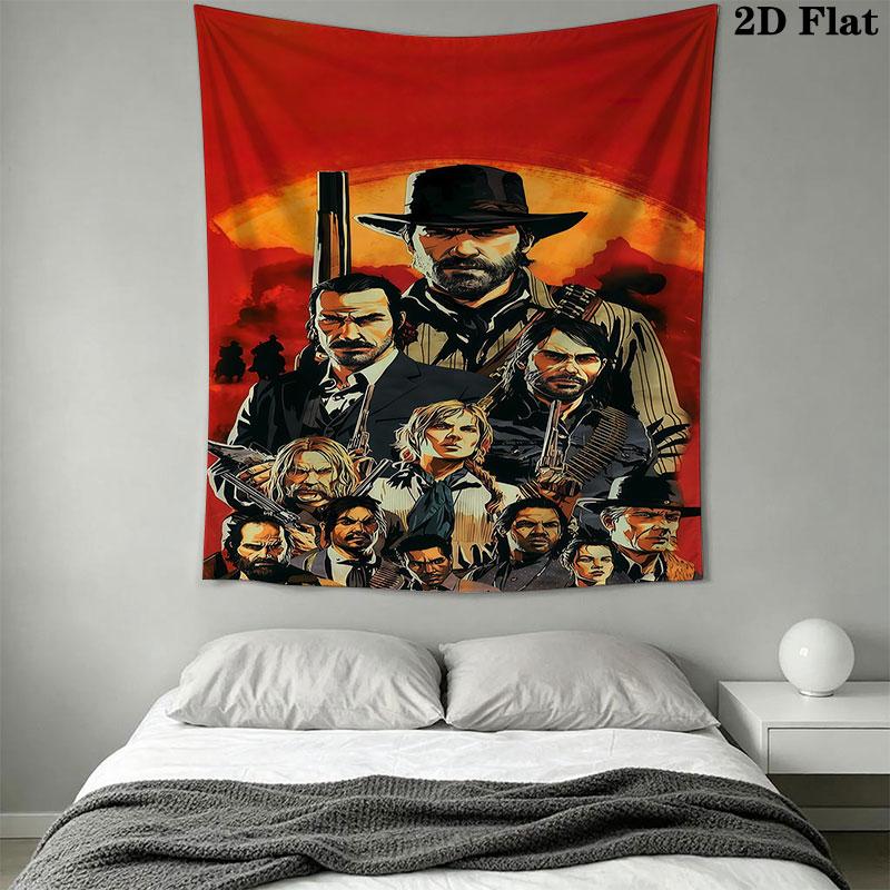 RDR2 Wall Hanging Printed Fabric Blanket Decorative Tapestries for Bedroom Living Room Home Decor