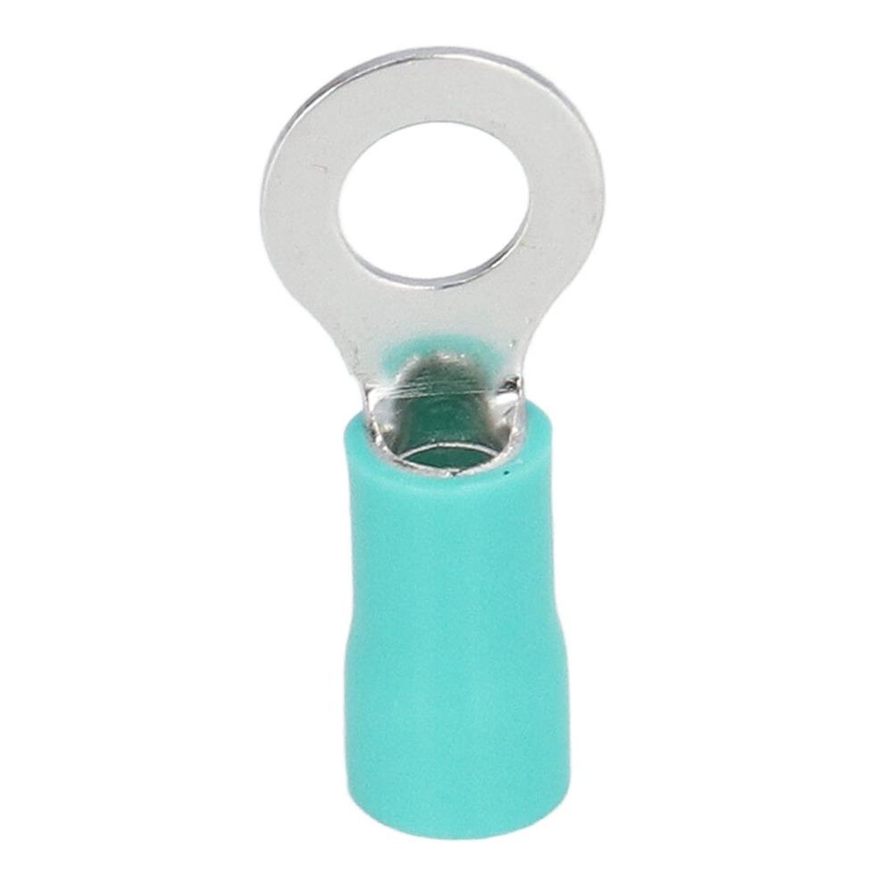 100PCS RV5.5-6 Insulated Wire Terminal Green AWG12-10 Ring Wire Connector Crimp Connectors Industrial Applications