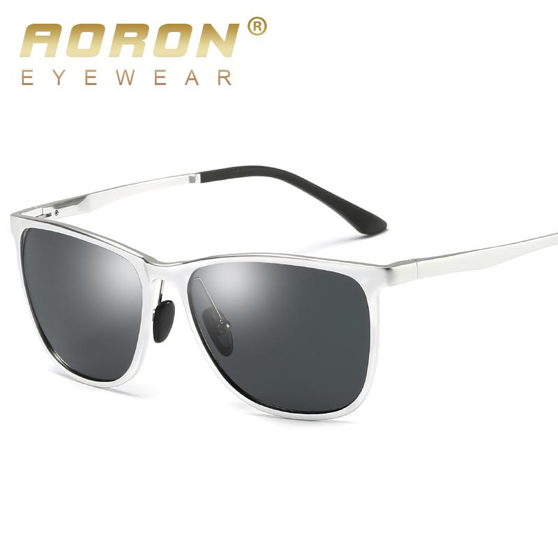 

AORON Алюмінієво-магнієва оправа Поляризовані сонцезахисні окуляри Outdoor Anti Glare UV400 Водійські окуляри Спортивна риболовля Окуляри для чоловіків і жінок чорний/срібний