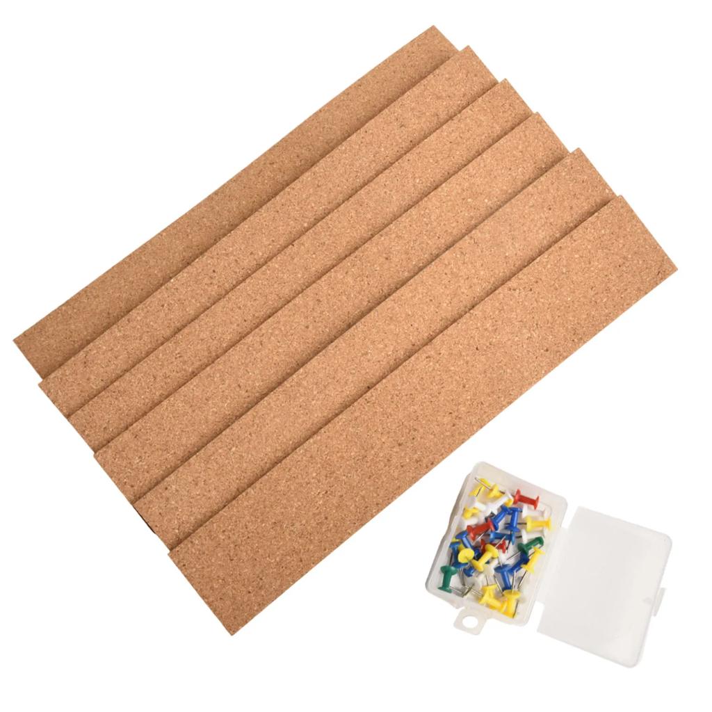 Multipurpose Organize Corkboard Strips Frameless Living Room Reminders Cork Strips Office Surfaces Display Memos