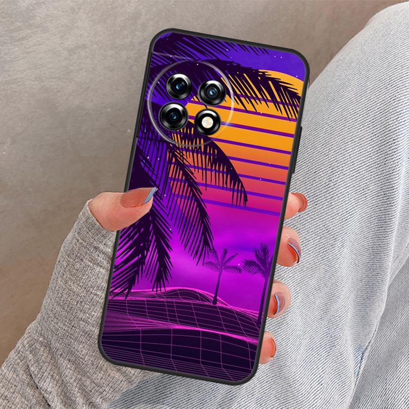 Hot Synthwave Retro 80s Neon Case For OnePlus Nord N10 N20 Nord 2 2T CE 3 Lite Ace 8T 9R 10R 10T 8 9 10 Pro 11 Cover