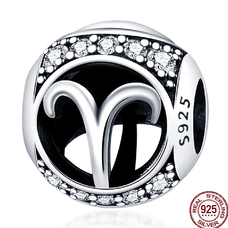 Copper 12 Constellation Series Charms Constellation Pendant Suitable For Pan Original Bracelet Diy Jewelry Gift