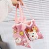 Plush Christmas Candy Bag Cloth Christmas Gift Drawstring Bags Santa Claus Gift Bags  Female/Girls