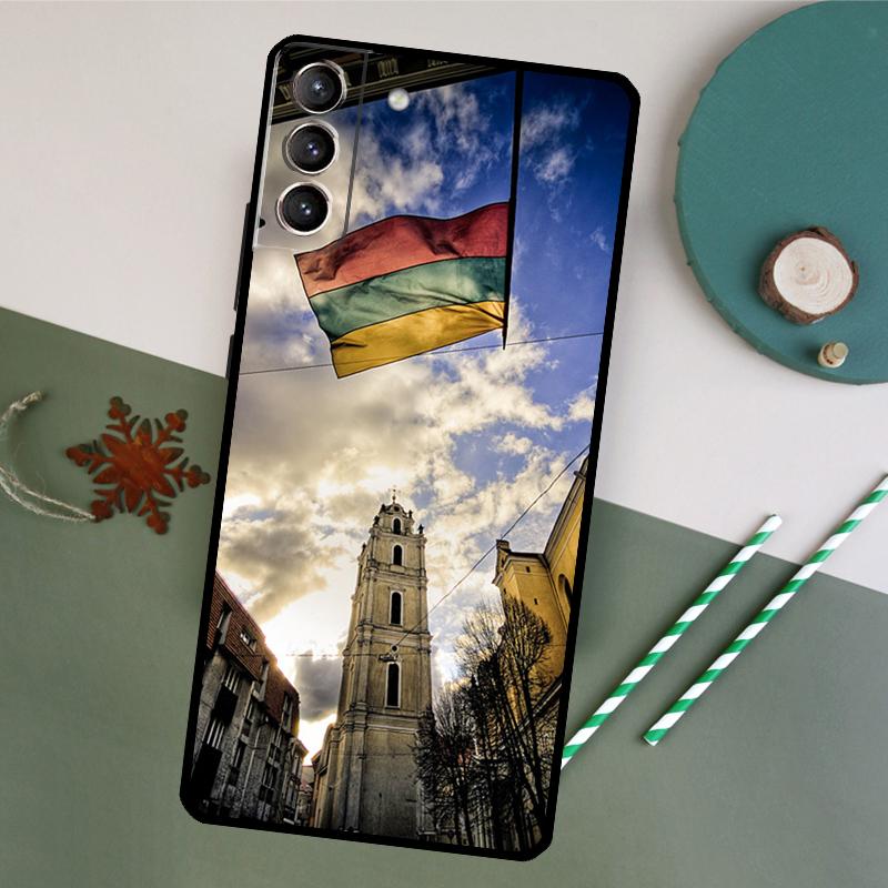 Lithuania Flag Lithuanian Case For Samsung Galaxy S23 Ultra S8 S9 S10 S22 Plus Note 10 20 Ultra S20 FE S21 FE Cover