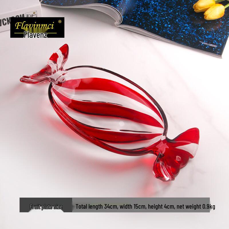Flavinmci European Crystal Glass Fruit & Snack Plate