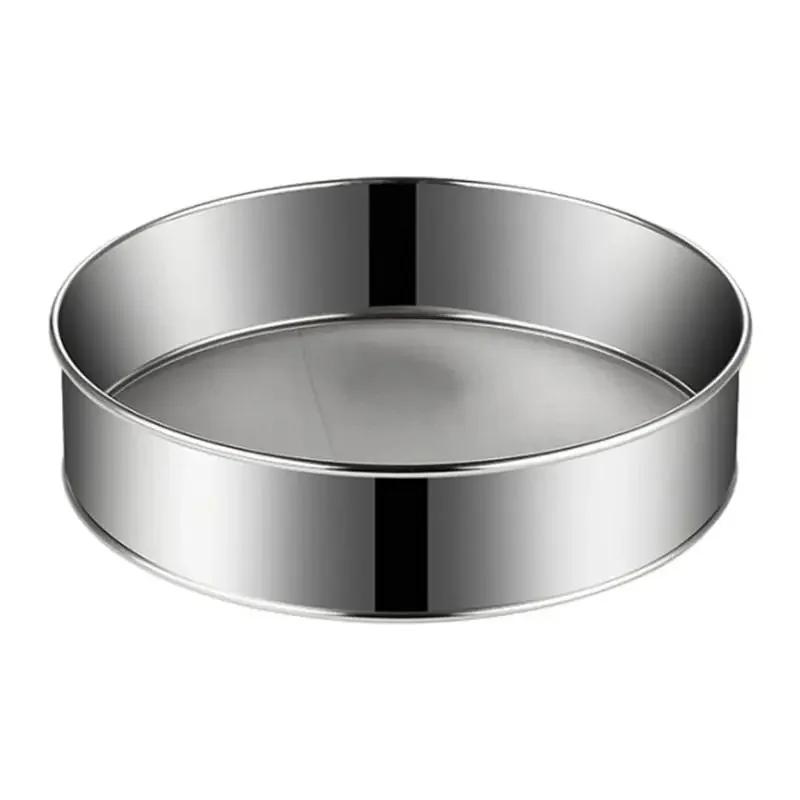 

Утолщенное круглое сито для муки - Сверхтонкая сетка, Сито для сахарной пудры, Сетчатое сито для муки, Просеивающее сито