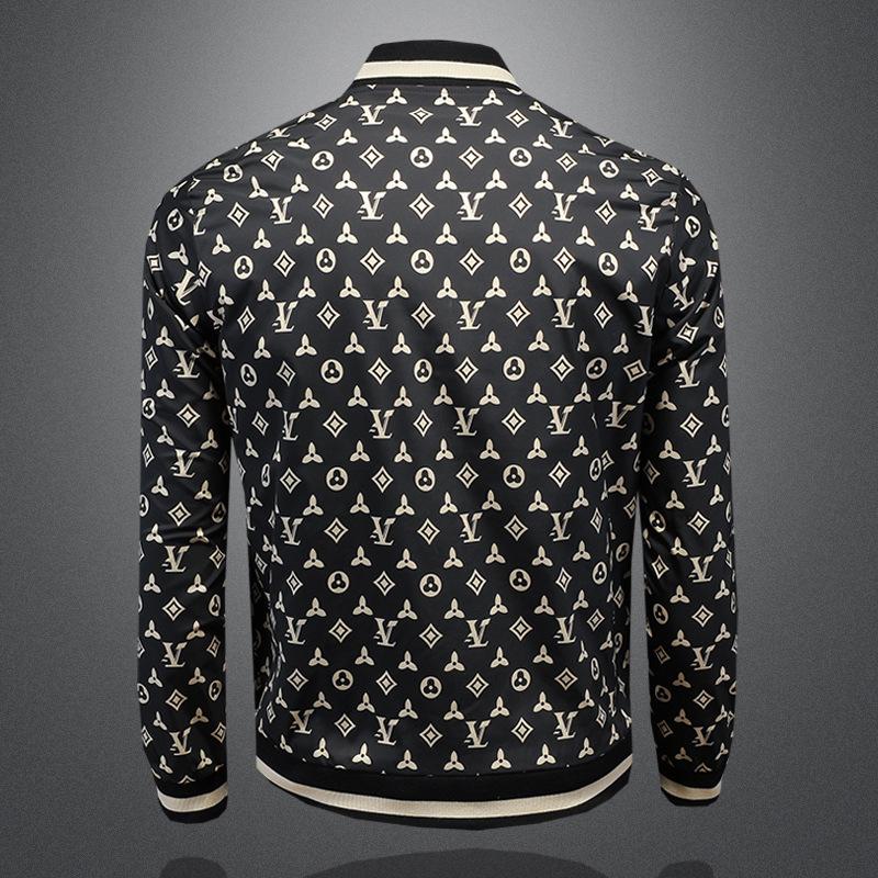 Spring and Autumn New Stand-Up Collar Jacket Men's European Station Fashion Trend Printed Slim-fit Versatile Casual Jacket JK9048