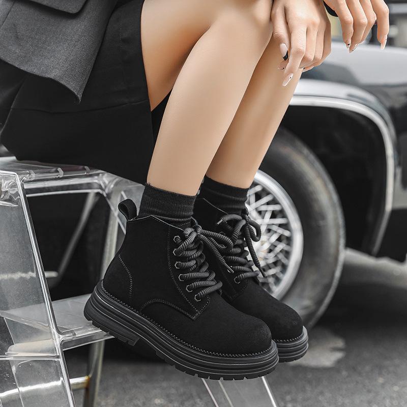 Martensky 2024 nové matné retro pracovní lokomotivní pouštní boty silná podrážka zvyšující výšku explozivní krátké boty 24458-J