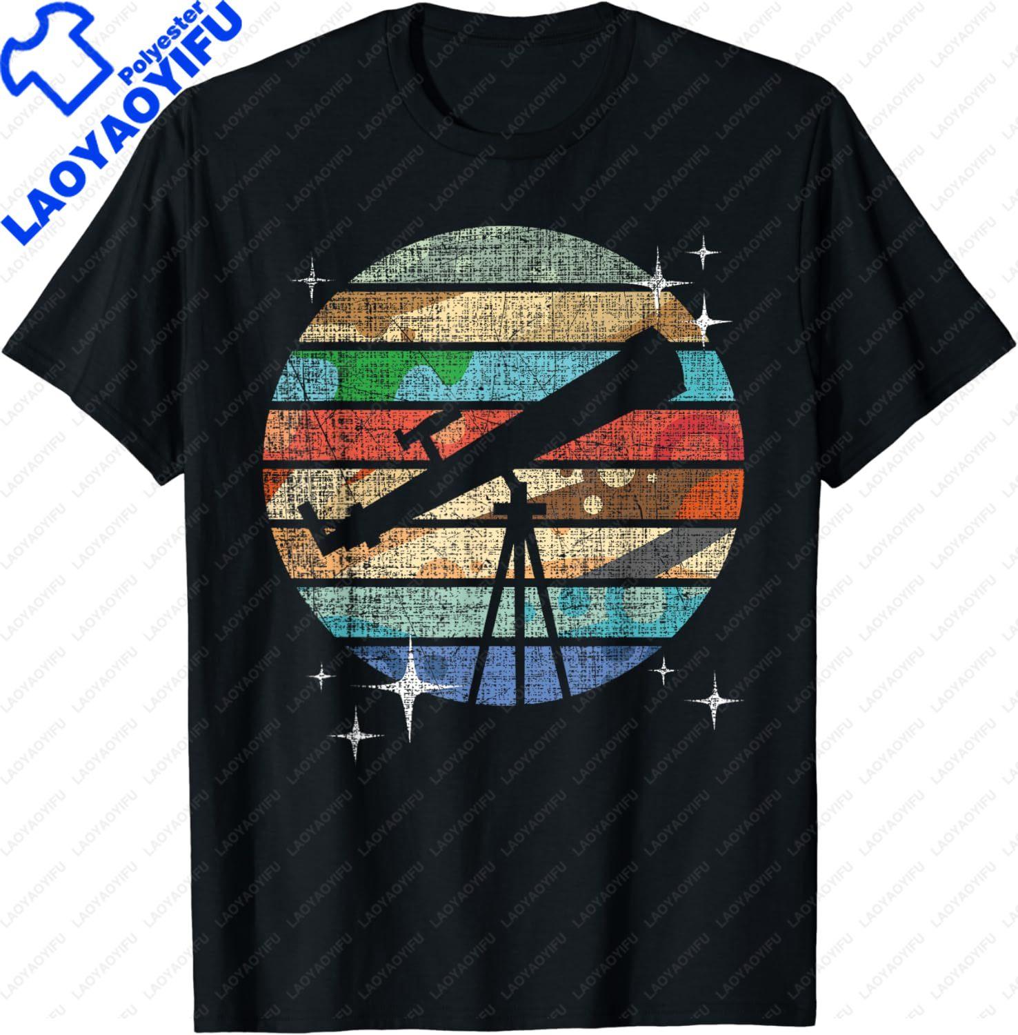 Planets of Solar System Telescope Astronomy Science Fan TShirt Unisex Clothing Tops Graphic T Shirts Camisas S