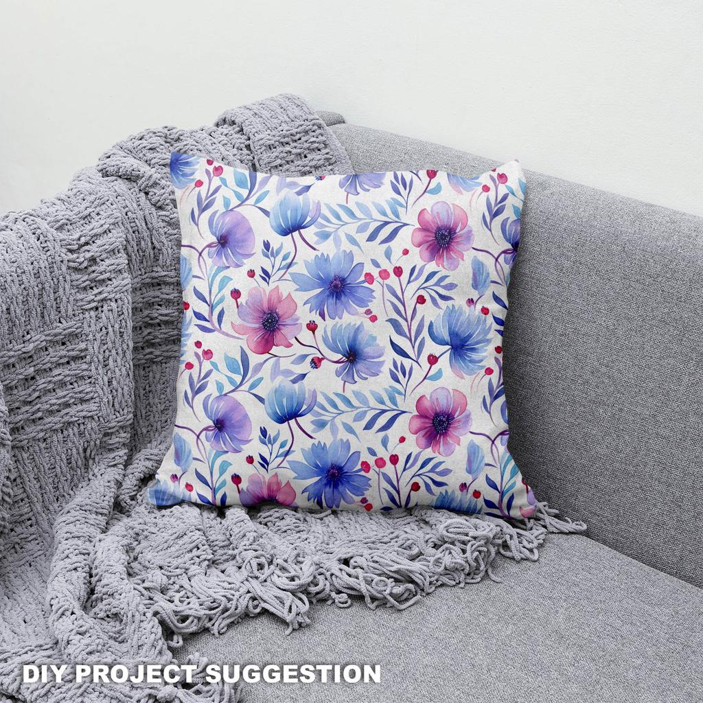 Royal Samt Stoff Polyester Zum Nähen - Motiv Blumen - Rdx2163