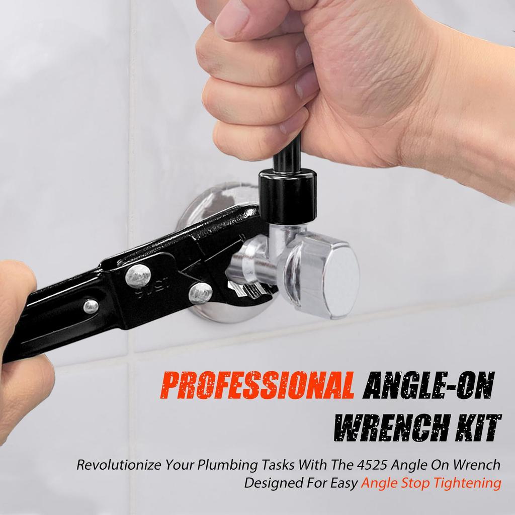Plumbing Tool, Angleon Wrench Professional Plumber Wrench Tool for Installing New Compression