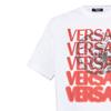 Versace Letter Print Fitted Crew Neck Short Sleeve T-Shirt Men Tops White 1013302-1A12439-2W580