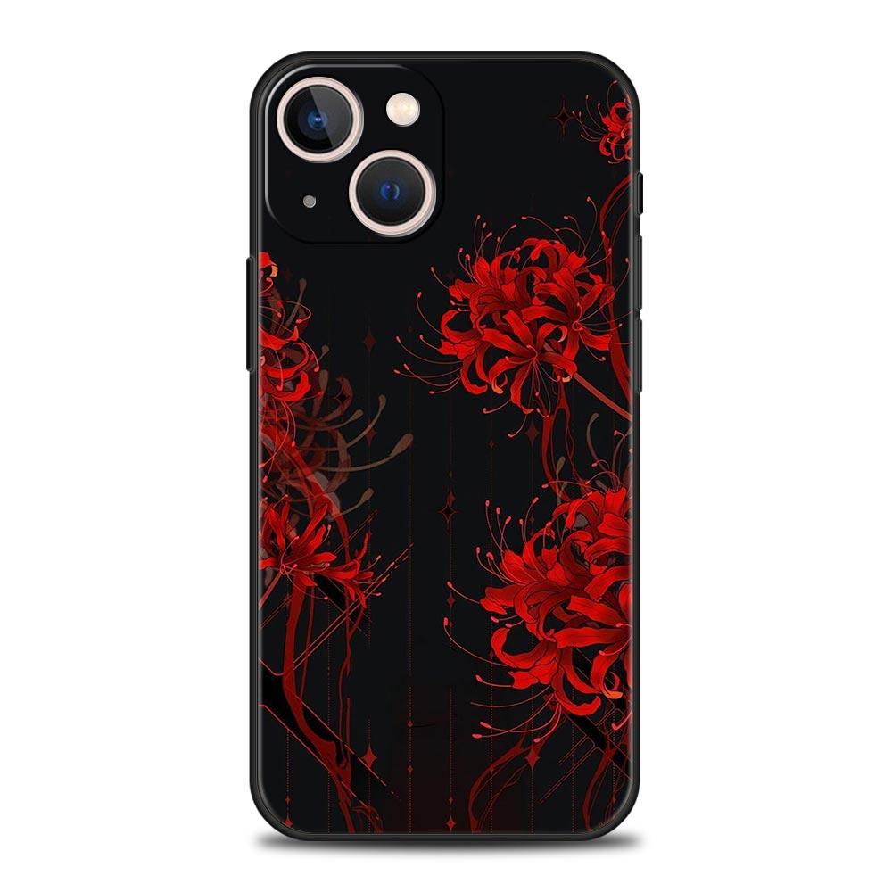 

Чехол Tokyo Red Spider Lily для iPhone 17 16E 15 16 14 13 12 11 Pro Max 7 8 Plus Мягкая задняя крышка из ТПУ iPhone 16 Pro