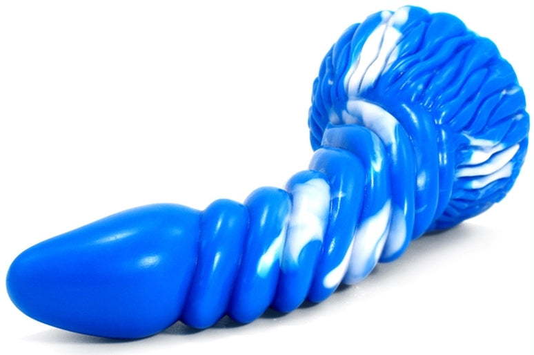 Arkan Dildo 18 X 5cm Blue-White - F*CK MY COLOR - Unusual Dildos