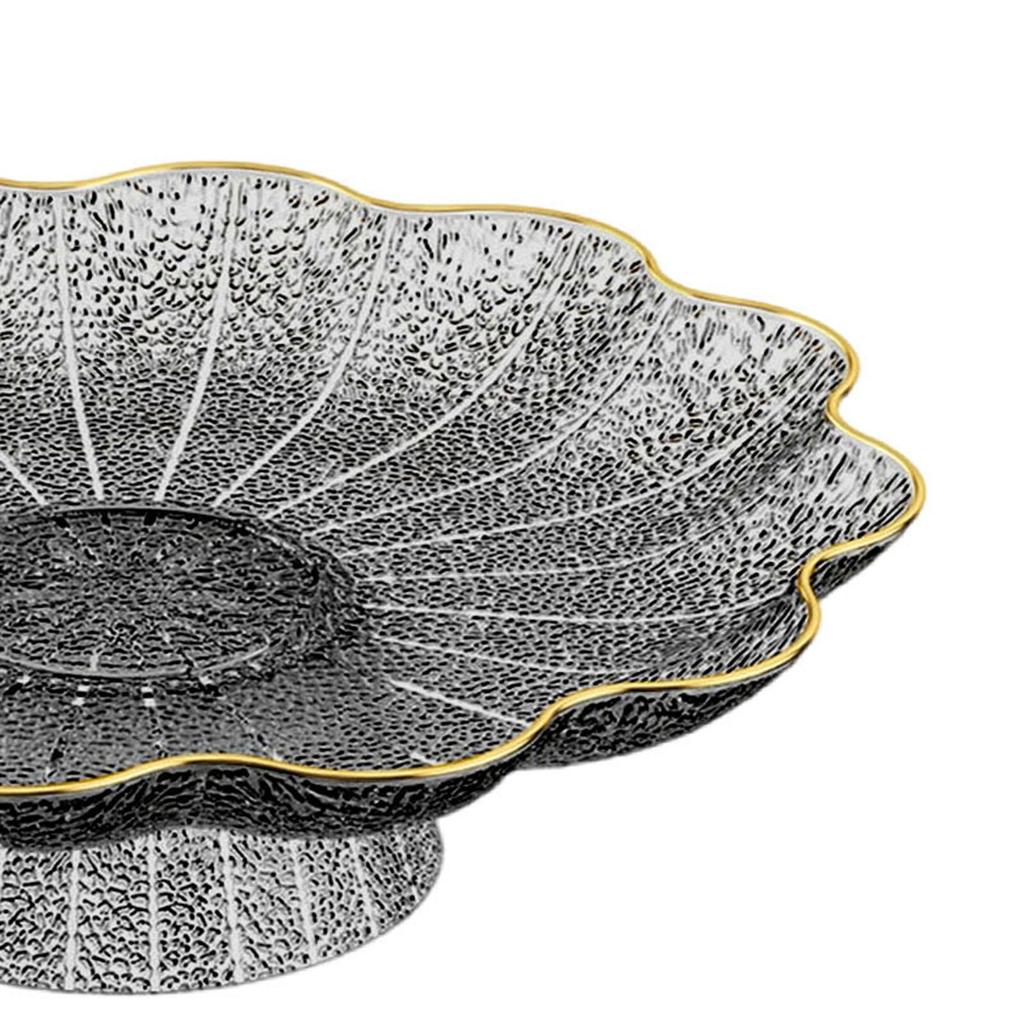 Elegant Table Fruit Bowls PET Footed Tray Decorative Vegetable Holder Organizer for Snacks and Sweets