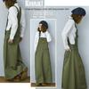 2024 Damen Koreanischer Stil Militärgrün Trägerkleid mit Taschen