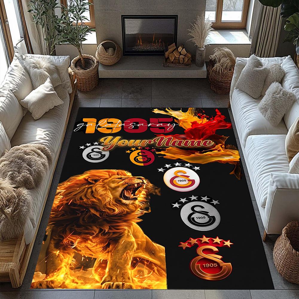 Galatasaray 329 Customized Name Carpet Suitable for Living Rooms Entryway Balcony Kitchen Antislip Carpet Decorate Offices
