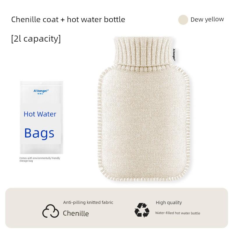 Plush Hot Water Bottle, Water-Filled Warm Water Bag, Special Thickened Explosion-Proof Heating Pad for Hands and Feet, Warming Bed Artifact, 2025 New