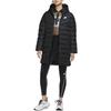 Nike Solid Logo Print Sports Long Hooded Down Jacket Women Outerwear Black DR1588-010