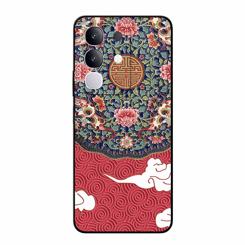 3D Emboss Case For Vivo Y300T V2445EA Relief Emboss Soft Silicone Covers For VIVO Y300t 2025 TPU Relief Emboss Funda Flower Capa