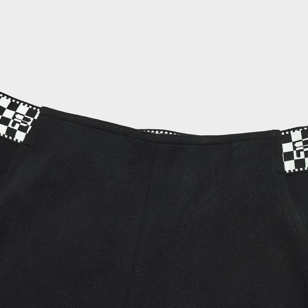 Fila Emerald Checkered Straight Leg Knit Casual Pants Women Bottoms Black F11W414802F-BK
