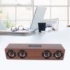 W8C High Quality Solid Wooden Strip Bluetooth Speaker with LED Clock Display FM Functions