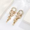 Minimalist Vintage Tassel Flower Drop Earrings Fashionable Elegant Dangle Earrings For Women Evening Party Jewelry