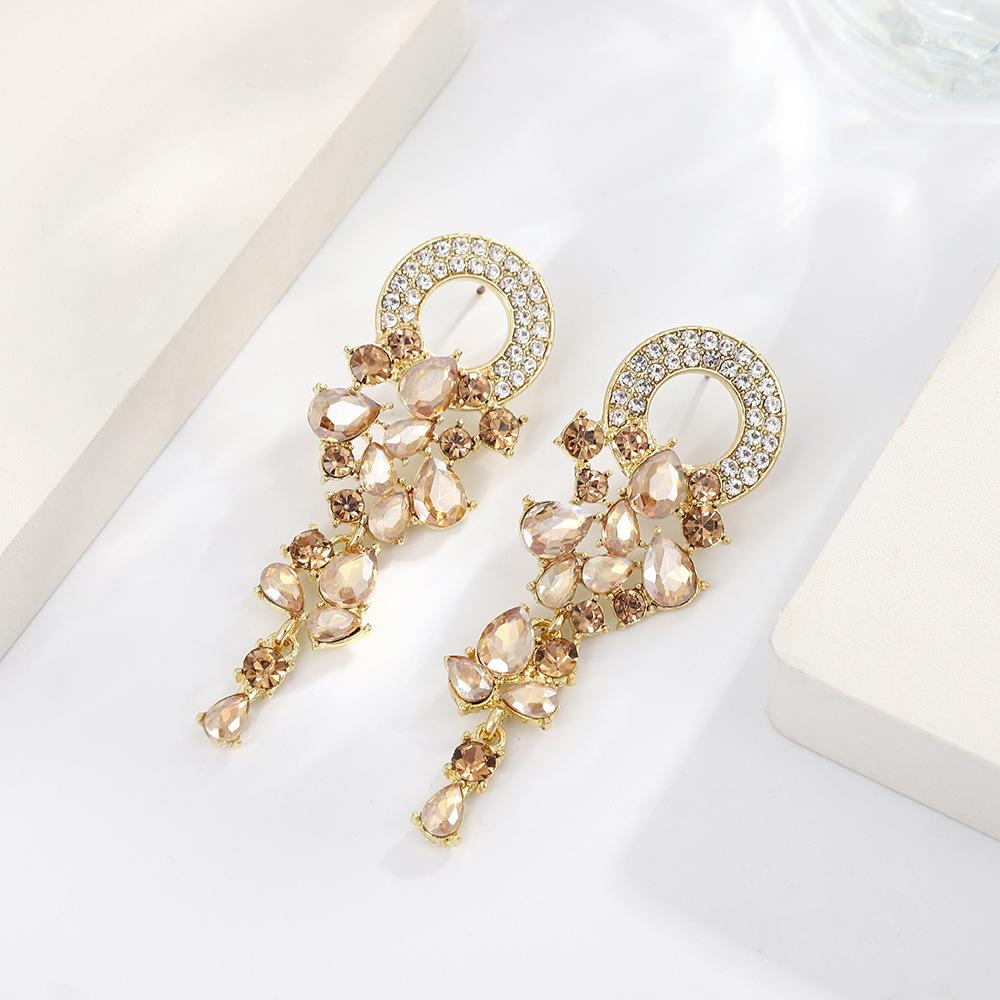 Minimalist Vintage Tassel Flower Drop Earrings Fashionable Elegant Dangle Earrings For Women Evening Party Jewelry