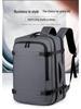 Men's Expandable Business Travel Backpack, Large-Capacity Fashion Laptop Bag for 17-Inch Devices