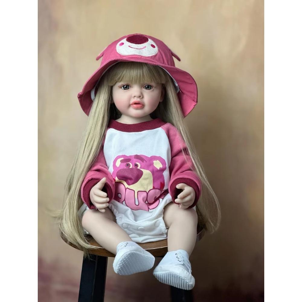BZDOLL 55 см 22 дюйма куклы реборн реалистичные полностью силиконовые детские куклы новорожденные девочки принцесса игрушка для малышей подарок золотой