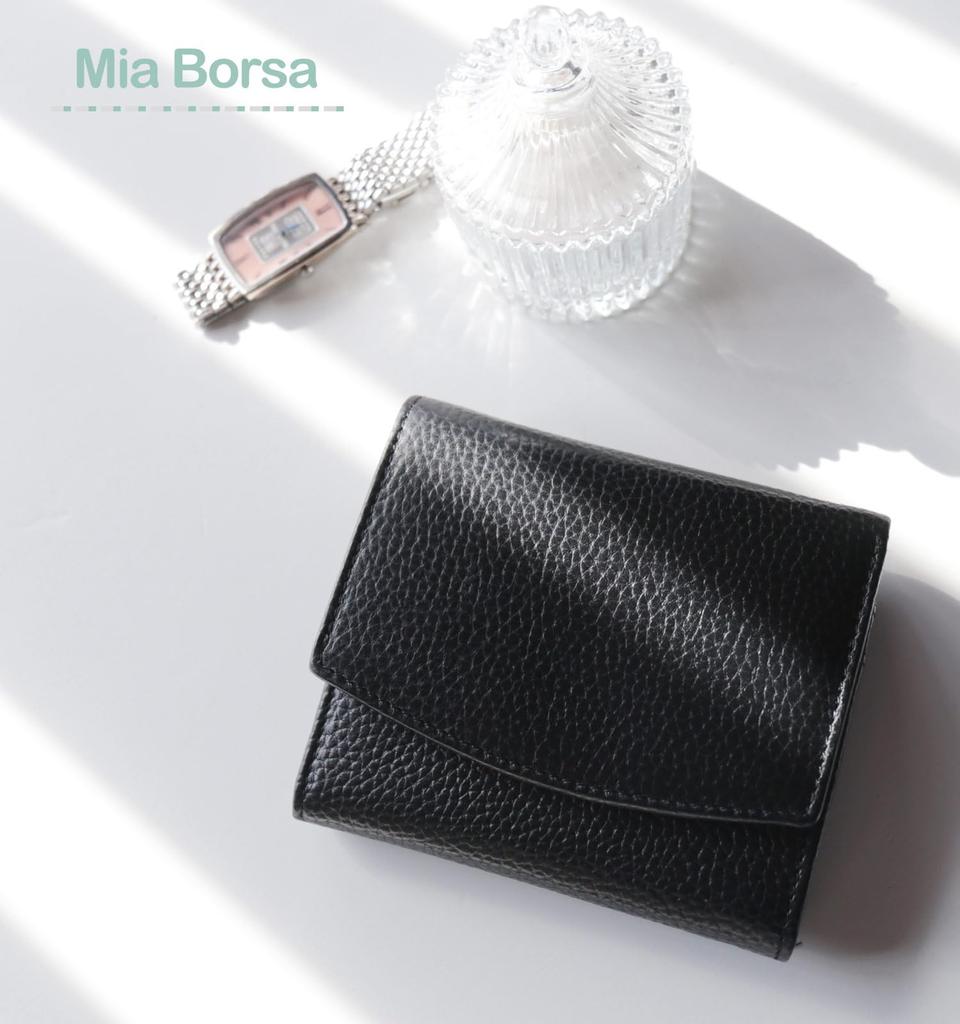 Mia Borsa Women's Bifold Wallet, Popular Genuine Leather Compact Wallet (Smoke Pink)