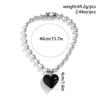 Vintage Big CCB Ball Heart Pendant Necklace INS Aesthetic Choker Hip Hop Party Jewelry Women Girl