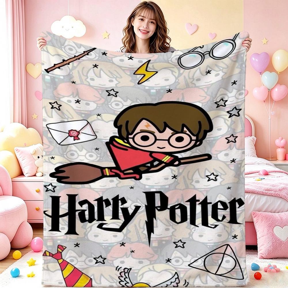 Magic Hermione Theme Printed Blanket Cozy Comfortable Throw Blanket For Living Room Sofa Nap Lightweight Home Decor Great Holiday Gift