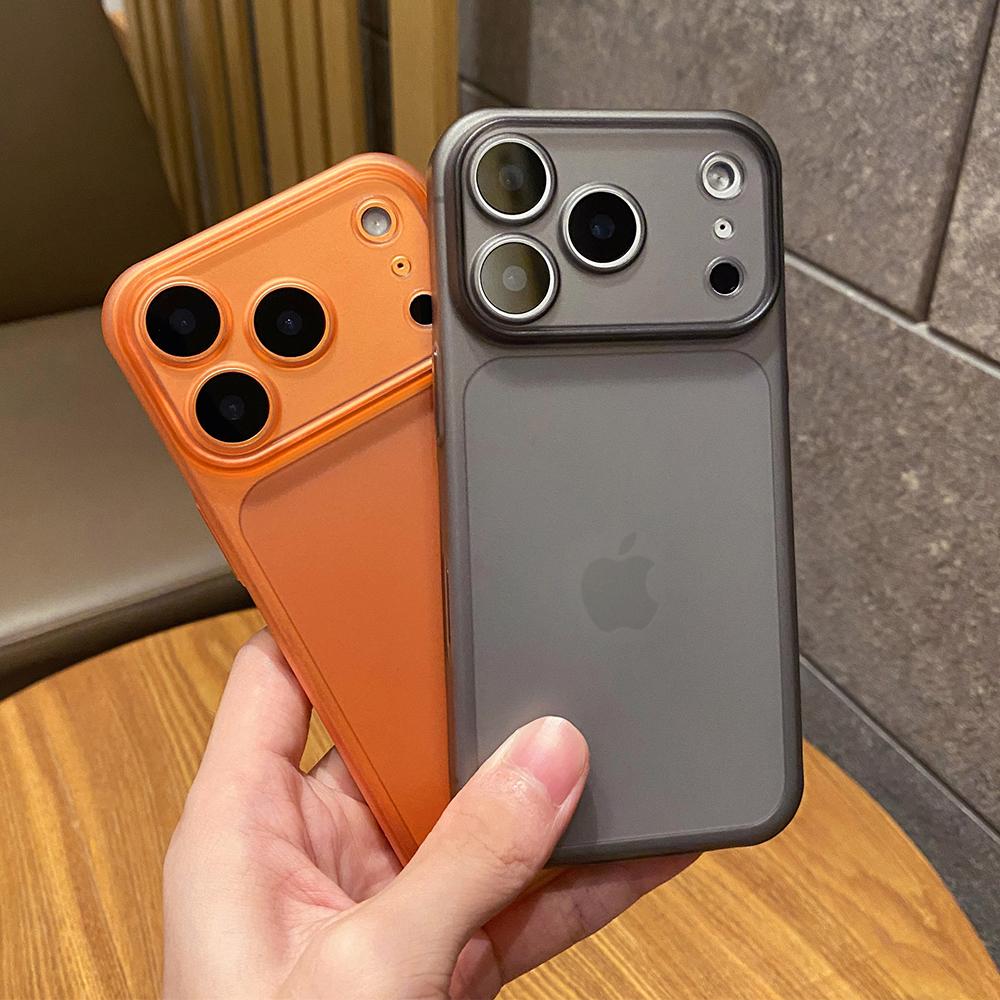 Transparent Case For iPhone 17 Pro 16 15 14 13 12 Pro Max Air Plating Frame Lens Film Protection Anti-fall Hard Clear Cover