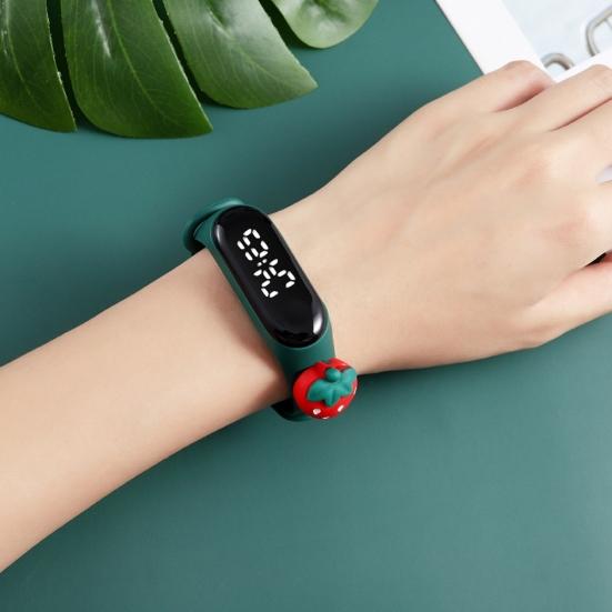 Cute Cartoon Strawberry Bear Cat Tiger Soft Silicone Wrist Watch Kids Bracelet