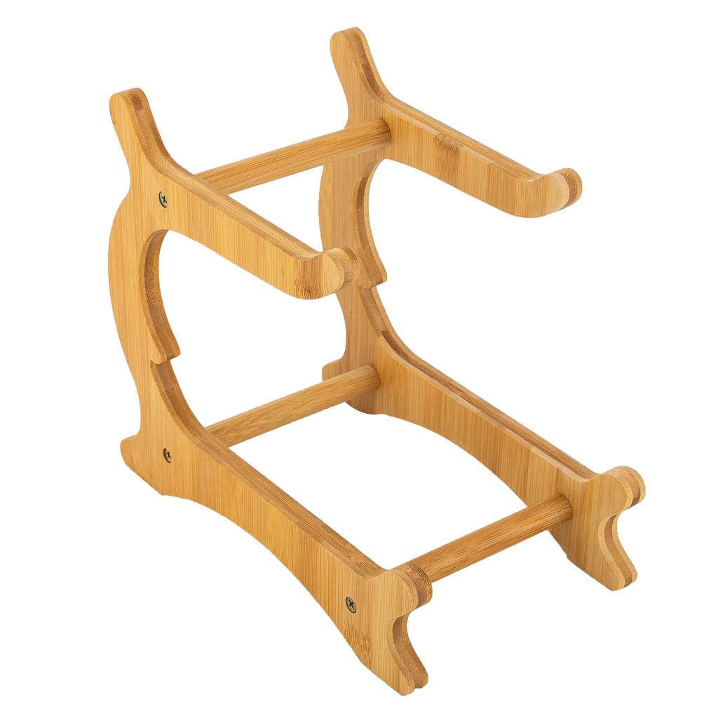 2 Tier Fruit Bowl Bamboo Stand, Detachable Modern Fruit Basket for Kitchen Counter, Table Centerpiece for Party Wedding Dessert